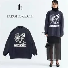 美品 th products ティーエイチプロダクツ スウェット ONE 紺