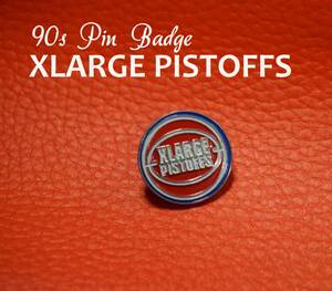 90s エクストラージ XLARGE PISTOFFS デトロイト・ピストンズ パロディロゴ　ピンバッジ 