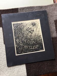 ビンテージ 70s 80s ナチス ドイツ アメリカ 反戦 風刺画 ポスター アドルフヒトラー 当時物 コレクション 印刷物 アート 現代 2