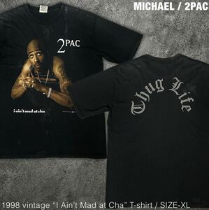 希少 1998 vintage 2PAC Tシャツ MICHAEL ビンテージ 90s 古着 hiphop raptee ラップT
