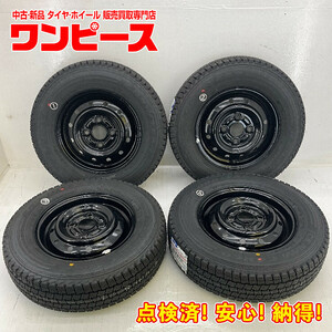 新品タイヤ 中古鉄ホイールセット 145R12 6PR (145/80R12 80/78N LT)相当 12×4B 4穴 PCD100 スズキ純正 グッドイヤー 冬 d778