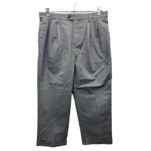 Croft&Barrow チノパンツ W38 クラフトアンドバロー コットン タック入り ビッグサイズ グレー 古着卸 アメリカ仕入 2312-929