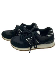 NEW BALANCE◆WL574/ブラック/23.5cm/BLK