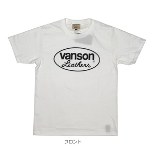 XXLサイズ VANSON バンソン OVAL FB 半袖Tシャツ 882V063 ホワイト