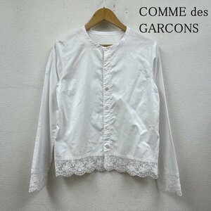 コムデギャルソン 長袖 シャツ レース フリル ブラウス Shirt ロングスリーブ 胸ポケット ボタン シャツ、ブラウス シャツ、ブラウス M