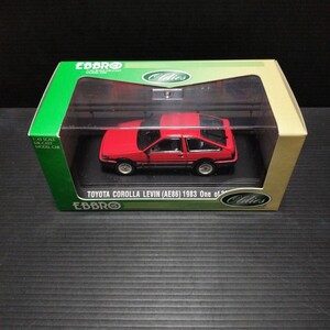 ● EBBRO「1/43 TOYOTA COROLLA LEVIN」1983 AE86　カローラ　レビン　エブロ　レッド／ブラック　赤黒　ミニカー