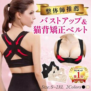 15肌XXL/ 猫背矯正ベルト 女性 下着 姿勢矯正 バストアップブラ グッズ 巻き肩 背筋矯正ベルト 背中サポーター 猫背を治す方法 肩こり解消