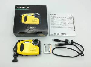 C40■【通電/動作/精度未確認】デジタルカメラ FUJIFILM 富士フィルム FinePix XP60 イエローカラー 箱付き 現状品 ジャンク品