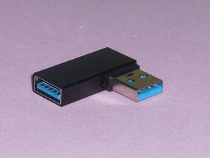 USB3.0対応 Type-A 直角アダプタ L （左）