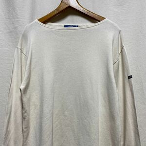 フランス製　セントジェームス ウェッソン　ナチュラル　5 古着　ボートネック　カットソー　長袖Tシャツ　無地　SAINT JAMES キナリ