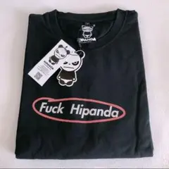 【HIPANDA】ルーズ 半袖Tシャツ バックプリント 半袖 XL ブラック