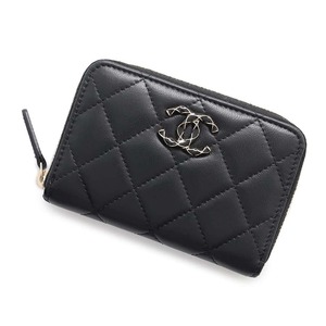 シャネル コインケース マトラッセ ココマーク ラムスキン AP3625 CHANEL 財布 黒