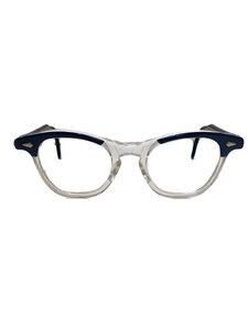 TART OPTICAL◆ARNEL/50s/メガネ/ウェリントン/プラスチック/NVY/CLR/メンズ/44-20