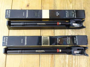 2点セット CHANEL シャネル LE CRAYON LEVRES LIP DEFINER 02 ROUGE 赤系 ル クレイヨン レーヴル リップペンシル リップライナー 068M-04