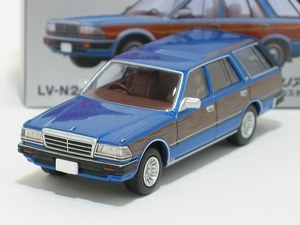 日産グロリアワゴンV20E GL カスタム仕様（青／木目）LV-N244a【トミーテック社1/64ミニカー】