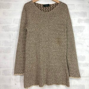 ZANONE ザノーネ イタリア製 長袖 シルクニット チュニック SIZE: 44 (L) レディース ブラウンMIX 　LU632024062602