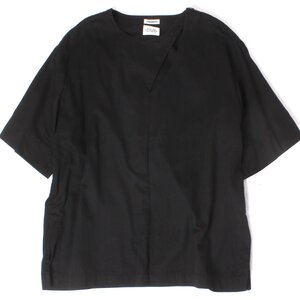 TOM WOOD SLICED TOPS sizeS ブラック トムウッド Tシャツ カットソー