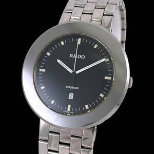 25A035　ラドー　RADO　152.0341.3　ダイヤスター　DIASTAR　メンズ腕時計　現状品　ジャンク品　クォーツ　デイト　3針　黒文字盤　１円～