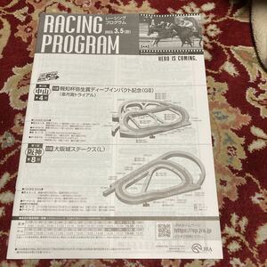 JRAレーシングプログラム2023.3.5(日)弥生賞ディープインパクト記念(GⅡ)、大阪城ステークス(L)