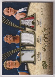 NBA DIRK NOWITZKI J.HOWARD JASON KIDD 2008-09 UD PREMIER Rare Patch Triple Mavericks BASKETBALL MAVS /15 枚限定 トリプルパッチ