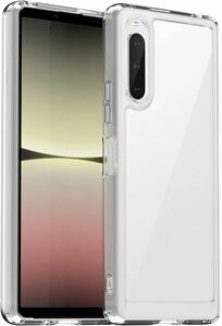 Xperia 10 V ケース『AFINER』新型 軽量 超薄型 TPU+PC 透明 カバー Xperia 10 V 耐衝撃 衝撃吸収 指紋防止 擦り傷防止 レンズ保護（透明）