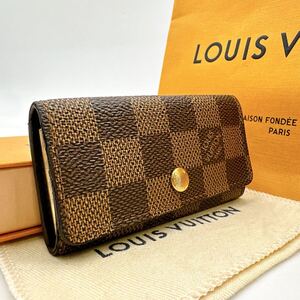 3808【美品】LOUIS VUITTON ルイヴィトン ダミエ ミュルティクレ4 4連キーケース 鍵入れ N62631/CT3141