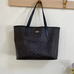 COACH ダークブラウン トートバッグ