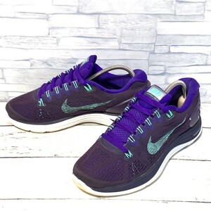 R7485bL NIKE ナイキ LUNAGLIDE 5 ルナグライド5 ランニングシューズ スニーカー パープル メンズ 25cm ジョギング スポーツ トレーニング