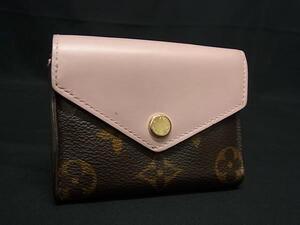 1円 ■美品■ LOUIS VUITTON ルイヴィトン M62933 モノグラム ポルトフォイユ ゾエ 三つ折り 財布 ウォレット レディース ピンク系 FE6841