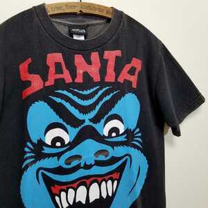 90s santa cruz SPEED FACE オーバープリント Tシャツ ブラック S old skate dogtown zorlac thraher Powell オールドスケート ビンテージ