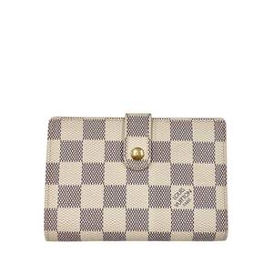 【真贋判定済】LOUIS VUITTON ルイヴィトン アズール ポルトフォイユヴィエノワ ホワイト×ネイビー 二つ折り財布 B1130TZQKS