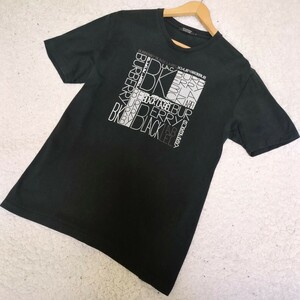 BURBERRY BLACK LABEL/バーバリーブラックレーベル(三陽商会)L相当3サイズ ロゴプリント 半袖Tシャツ メンズ ブラックカラー 黒色 コットン