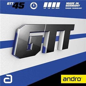 andro(アンドロ) 卓球 ラバー ジーティーティー45 GTT45 ライトテンション 裏ソフトラバー 112277 クロ 1.6