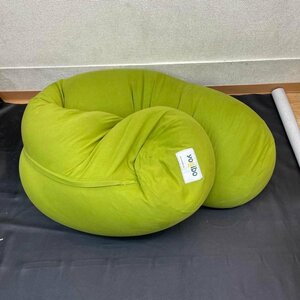 【中古】 yogibo ヨギボー Roll MAX ライムグリーン ロールマックス 抱き枕 リラックス (BF14)