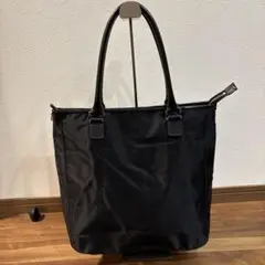 【美品】agnes b アニエスベー ナイロン×レザー トートバッグ A4◎