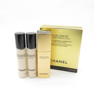 美品 CHANEL シャネル サブリマージュルソワンペルフェクトゥール 乳液 化粧下地 45ml×3 ベース 残量多 BO8371P