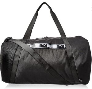 プーマ PUMA ボストンバッグ 大容量 25L ブラック 黒 新品 未使用 バレルバッグ トレーニング 旅行 ロゴ パープルも出品中！各1点限り！