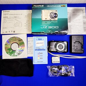 FUJIFILM FinePix JZ300 コンパクト デジタルカメラ◆動作確認済み/BT収納部分の蓋破損有り