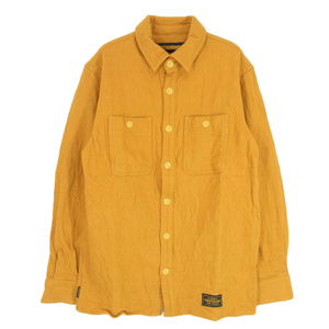 NEIGHBORHOOD ネイバーフッド 192ARNH-SHM01 LUMBERS SOLID／CW-SHIRT LS フランネル シャツ マスタード系 S【中古】