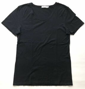 イーヴス Vネック Tシャツ ブラックTシャツ シンプル 日本製　　襟フェイクレイヤード ハイクオリティー YEVS 玉3363