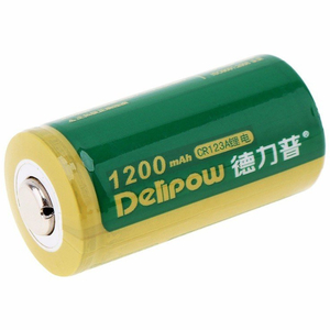 デリパワー CR123A 3V 1200mAh リン酸鉄リチウム充電電池 800-0116 グリーン 1本 [M便2.0] [M便 1/6]