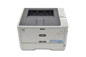 カウンタ　27472　中古A4プリンター FUJITSU xl-4340【中古】 USB/LAN　モノクロ 中古トナー、中古ドラム付き