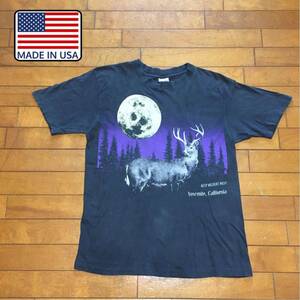 ★【 Murina 】★ Made in USA 色褪せたヤレ感がビンテージの雰囲気漂うシングルステッチ プリントTシャツ★サイズ L★i-757