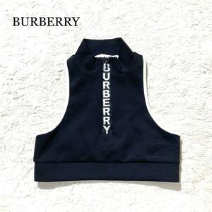 【美品】BURBERRY スポーツウェア クロップド丈 ノースリーブ 黒 M