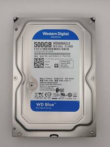 【中古動作品】Western Digital 3.5インチHDD SATA(Serial ATA) 500GB WD5000AZLX-75K2TA0 使用時間 9544時間