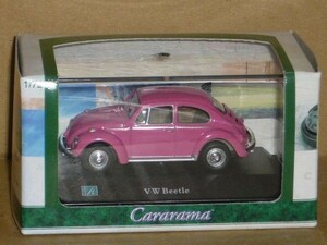 1/72 Cararama VW Beetle ピンク