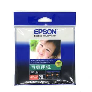 【未使用】EPSON エプソン 写真用紙 光沢 スクエア　20枚入　