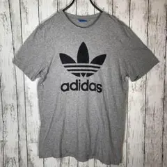 【adidas アディダス】半袖Tシャツ【F】グレー　オリジナルビッグロゴ　夏♪