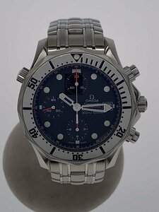 OMEGA◆自動巻腕時計/シーマスター/BLK/SLV/202408WOH済/20240823日差+1//