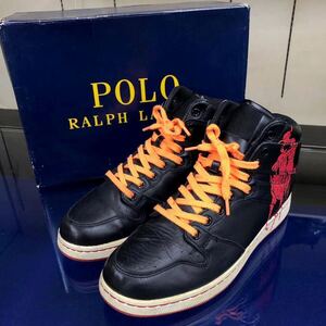 【ラルフローレン】基準内 POLO RALPH LAUREN 靴 26.5cm ハイカットシューズ スニーカー カジュアルシューズ レザー 紳士 メンズ UK 7.5 箱